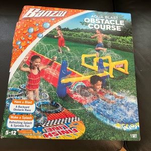 Aqua blast outdoor obstacle course game